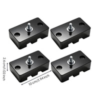 4 Pieces Vibration Isolation Pad Shock-Absorbing Rubber Block with Stud Anti-Vibration Rubber Blocks Load-Bearing Low-Height