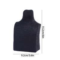 Necklace Display Stand Black Necklace Bust Holder Sculptural Jewelry Bust for Product Photography