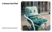 Easy to Install Electric Tricycle Seat Cushion Non-Slip Bottom All-in-Single Seat Backrest Cushion Multi-Purpose for Adults, Cold Weather