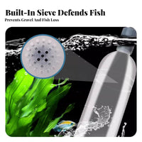 Siphon Water Changer Strong Suction Aquarium Siphon Vacuum Multi-Functional Fish Tank Gravel Cleaner for Pet Owners, Hobbyists, Home