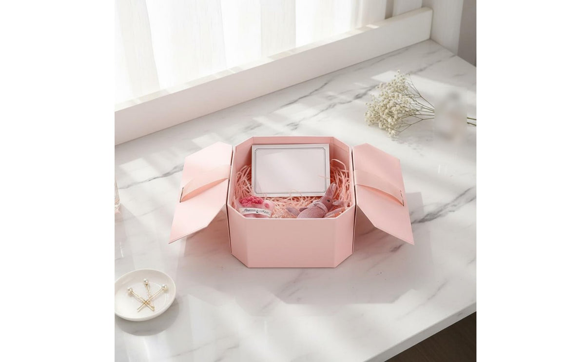 Octagonal Gift Box Stylish Design Double Door Gift Box Ready to Use for Bridesmaids, Weddings, Parties