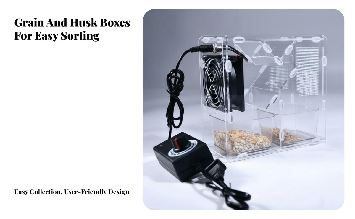 Bird Food Blowing Machine Adjustable Fan Fast Avian Husk Remover Easy to Clean Millet Husk Separator