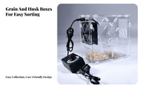 Bird Food Blowing Machine Adjustable Fan Fast Avian Husk Remover Easy to Clean Millet Husk Separator