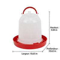 Automatic Siphon Waterer for Chickens, Thickened Polymer Bucket, For Family Chicken Coop and Small Backyards