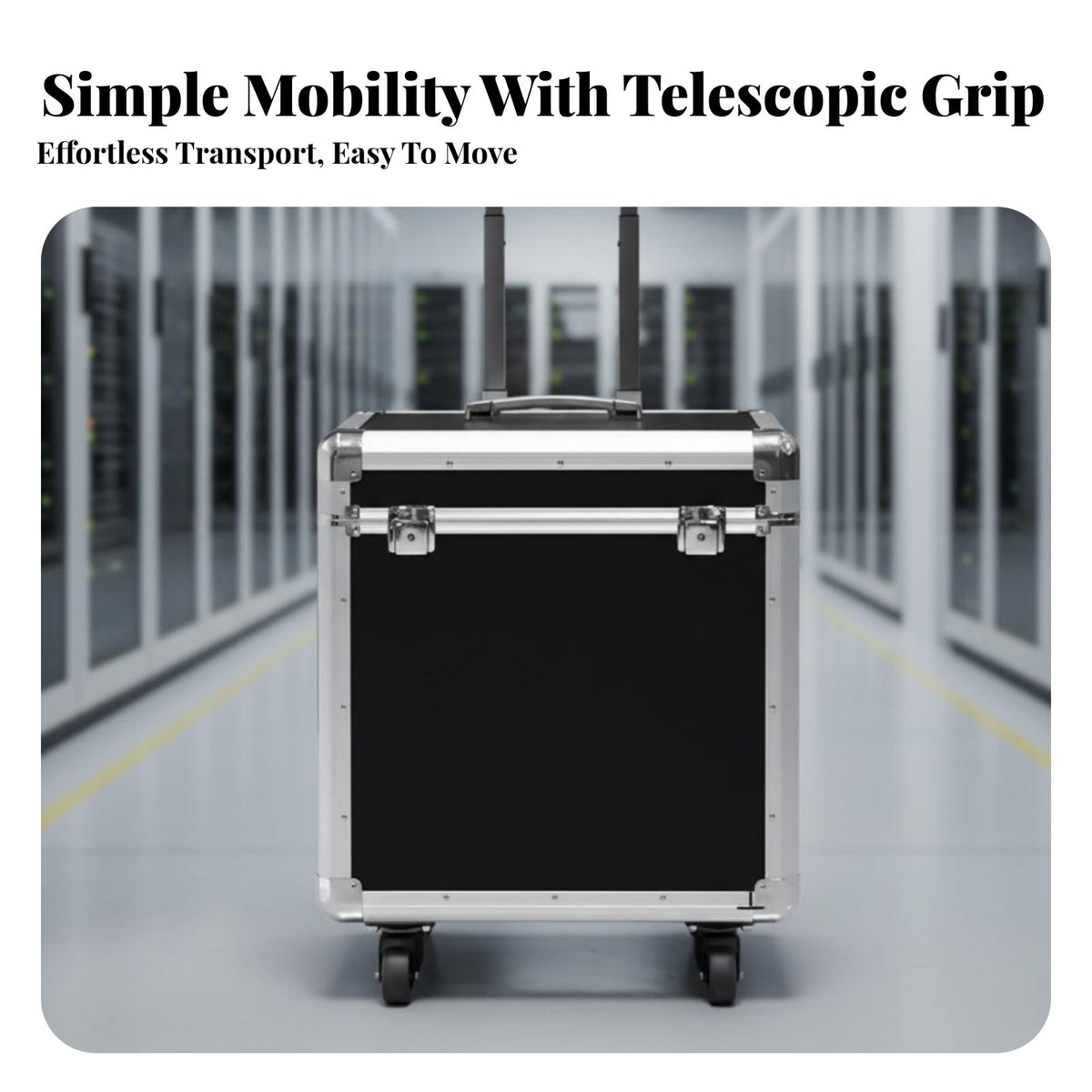 Lid-Accessibleableing Gear Container Telescoping Handhold Portable Tool Chest sturdyDuty Construction for Repairmen, Handymen, While Transiting
