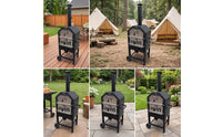 Vertical Briquette Grill Portable Freestanding Briquette Grill Heat-Resistant