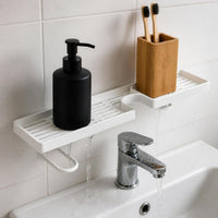Luxury Bathroom Vanity Shelf Wall-Mounted Faucet Sink Organizer