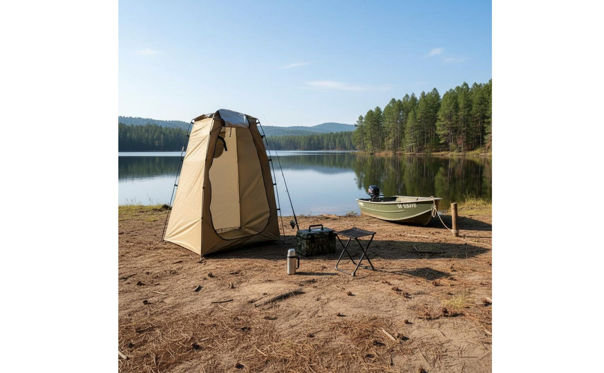 Lightweight Portable Changing Room Waterproof Portable Toilet Tent Ventilated Outdoor Changing Room Protection for Anglers, Campers, Beachgoers, Fishing, Poolside, Beach, Photoshoots
