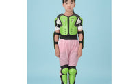 Chest Vest with Elbow and Knee Guards Impact-Resistant Guarding Guard Shock-Absorbing Guarding Riding Gear Set for Kids, Biking, Skateboarding
