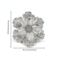 Flower Wall Decor 3D Resin Flower Plaque Floral Wall Accent Dimensional Sculpted for Living Room, Entryway