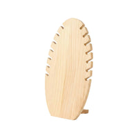 Slotted Flame Shaped Jewelry Stand Upright Wood Necklace Holder Unfinished Necklace Holder Angled Base