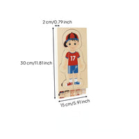 Wooden Body Structure Puzzle Learn Through Children's Body Structure Learning Puzzle Cognitive Development Layered Toy for Kindergarten