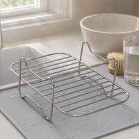 Air Fryer Rack Uncoated Mesh Grilling Rack Silver Finish Wire Air Fryer Tray