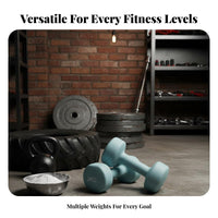 Long-Lasting Dumbbell Portable Solid Cast Iron Dumbbell Compact Strength Training Gear Non-Slip Grip for Men, Beginners, Women, Home Gym, Full Body Workout
