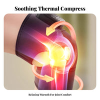 Electric Heated Knee Wrap Oscillation Massage Vibrating Knee Wrap Adjustable Straps Joint for Seniors, Athletes, Relaxing, While Commuting