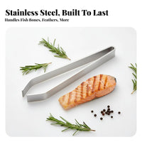 Seafood B Single Remover Versatile Use Seafood B Single Tweezers Stainless Steel Kitchen Tweezers Rust-Resistant Fowl Feather