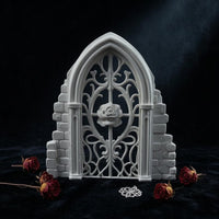 Dollhouse Miniature Arched Window Wall Structure Decor Ornate Gothic Design Dollhouse Miniature Arched Window Openwork