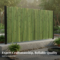 Bamboo Garden Fence Decorative Bamboo Fence Weather Resistant for Homeowners, DIY Enthusiasts, Outdoor, Backyard, Balcony