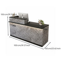 Reception Desk with Storage Multi-functional Retail Checkout Desk Stable Welcome Counter Sturdy Commercial Wood Suitable for Business Owners Company Entrance Office Reception