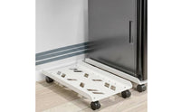 Computer Case Stand Rolling PC Floor Stand with Wheels Ventilated Mobile Cart for Study Room