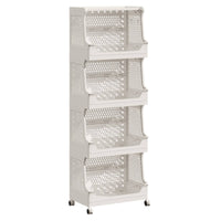 Floor-Standing Rolling Book Cart Simple Design Multi-Tier Book Cart adaptable Use book rack on casters Space-Saving for Children, Librarians, Child's Room, Home Study, Bedroom, Narrow Spaces
