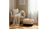 Rope Hamper Space Saving Woven Laundry Basket Decorative Foldable Storage Basket for Bedroom