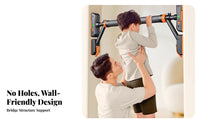 Multi-Functional No-Drill Pull up Bar Damage-without Drilling No-Drill Chin-up Bar Heavy Duty Anti-Slip for Children, Indoor