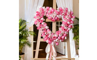 Artificial Blossom Heart Wreath Beauty Valentine's Heart Wreath Handcrafted House Decoration for Wedding
