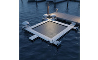 Sunshade Canopy Inflatable Floating Bar Sturdy Construction Inflatable Water Raft with Seats Oversized Backrests Floating Party Platform Mesh Bottom for Adults, Yacht, Ocean