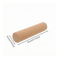 Rounded Ends Cork Exercise Roller Textured Cylindrical Cork Roller Natural Fitness Gear Polished