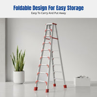Aluminum Step Ladder, Heavy-Duty, Foldable, Thickened, Home & Engineering Use