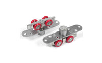 Oval Mounting Plate Sliding Door Roller Slim-Line Ball-Bearing Roller Assembly Silver Finish Window Sliding Wheel Screw Holes