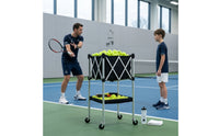 Tennis Ball Cart with Wheels Heavy-Duty Ball Cart for Coaches, Trainers