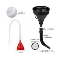 10 Pieces Automotive Funnel Set Plastic Oil Funnel Set Vehicle Maintenance Gear Ribbed Cone-Shaped for Mechanics, Workshop