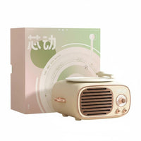 Built-in Alarm Timepiece Miniature Phonograph Player Karaoke Set Retro Design Mini Karaoke Set with Vocal Transmitter Wireless Vocal Transmitters Bluetooth Speaker Rechargeable for Music Lovers, Teenage Girls, Gifting Occasions, Bedroom, Parties
