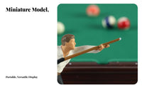 1:64 Scale Pool Table Painted Features Miniature Billiards Figure Miniature Pool Table Set Highly Detailed 1:64 Scale People