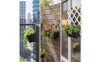 Railing Planter Box over-the-Rail Hanging Planter Box Drainage Railing Flower Pot for Fence, Patio