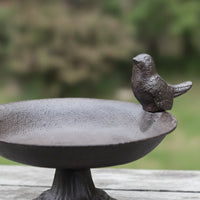 Cast Metal Avian Feeder Freestanding Pedestal Bird Feeder Heavy Duty for Gardeners, Patio, Yard, Balcony