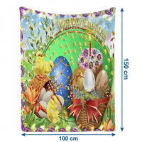 Easter Throw Blanket Soft Warm Fleece Blanket Couch Throw for Sofa Couch Bed, Gifts for Parents, Kids, Friends