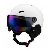 Visor Snow Helmet Protection Snow Helmet with Built-in Goggles Warm Earmuffs Sports Equipment for Children, Adults, Skiing, Snowboarding