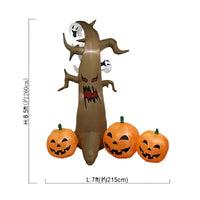 Outdoor Halloween Inflatable Tree Illuminated Spooky Tree with Pumpkins Giant Halloween Inflatable Bright for Homeowners
