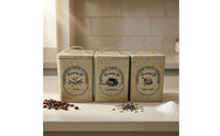 3 Pieces Coffee Can Vintage Style Tea Tin Square Kitchen Storage