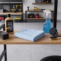 32-ply Microfibre Cloth and Microfibre Towel Weave Combed Yarn for Strong Water Absorption, Pale Blue Multi-Purpose Car Cleaning Towel