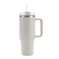 Insulated Tumbler with Handle Large Capacity Tumbler with Handle Portable Vessel for Commuters, Road Trips