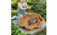 Turtle Bathing Basin Safe Rounded Edges Tortoise Soaking Dish Stepped Amphibious Creature Pool Single-Piece Design for Vivarium