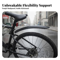 2 Pieces Paved Mountain Bike Mudguard Waterproof Mountain Bike Fenders Extended Cycle Mudguard Set Long-Lasting Material