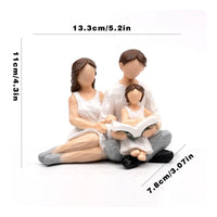 Faceless Figurine Carved Hand-Painted Figurine Resin for Shelf, Mantel, Families