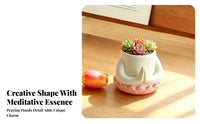 White and Pink Home Decor Desktop Pot Space-Saving Planter
