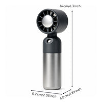 Handheld Misting Fan USB Rechargeable Handheld Fan with Mist Lightweight Cordless for Travelers, Travel, Commuting