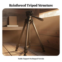 Wide Compatibility Tele Tripod 360° Pan Head Bird Watching Stand Tall Adjustable Height Binocular Tripod Mount Portable for Amateur Astronomers, Outdoor Enthusiasts, Photographers, Field, Hiking, Recording Recording, Studio